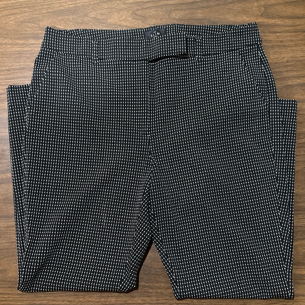 White House Black Market The Slim Ankle Pant, Black & White, 12